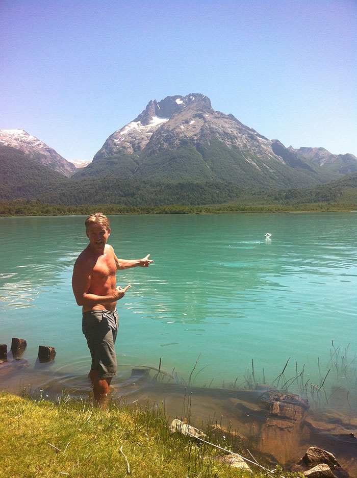 Foxy and the Fox Lake Mascardi Rock skipping